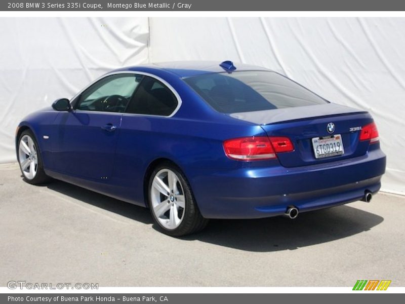 Montego Blue Metallic / Gray 2008 BMW 3 Series 335i Coupe