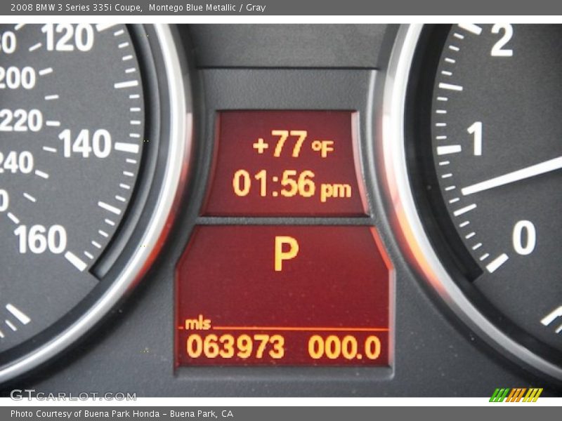 Montego Blue Metallic / Gray 2008 BMW 3 Series 335i Coupe