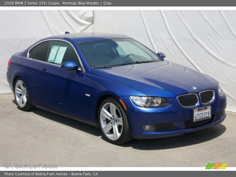 Montego Blue Metallic / Gray 2008 BMW 3 Series 335i Coupe