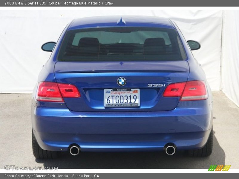 Montego Blue Metallic / Gray 2008 BMW 3 Series 335i Coupe