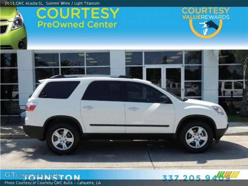 Summit White / Light Titanium 2011 GMC Acadia SL