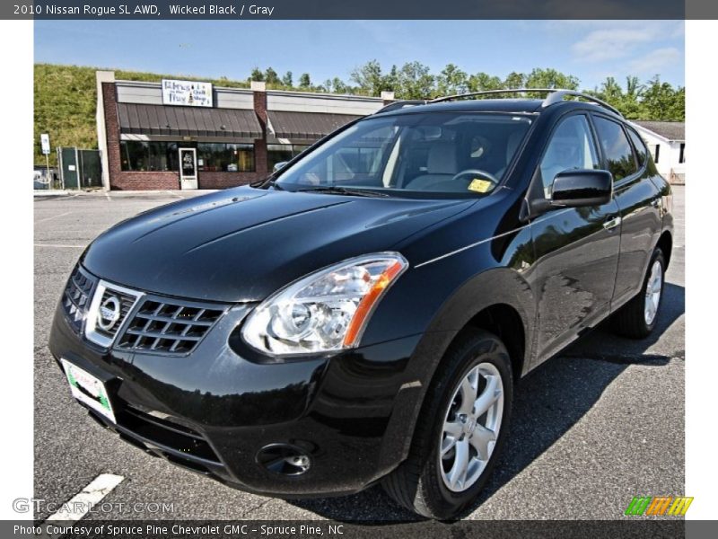 Wicked Black / Gray 2010 Nissan Rogue SL AWD