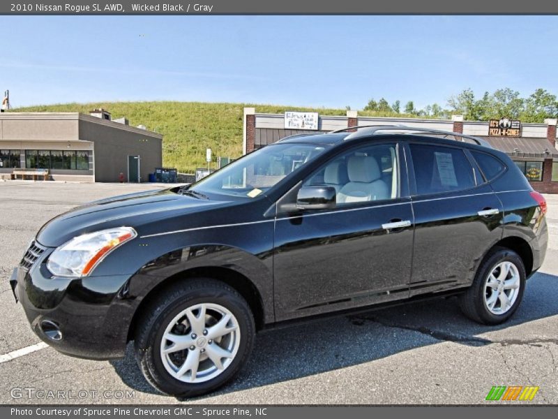 Wicked Black / Gray 2010 Nissan Rogue SL AWD