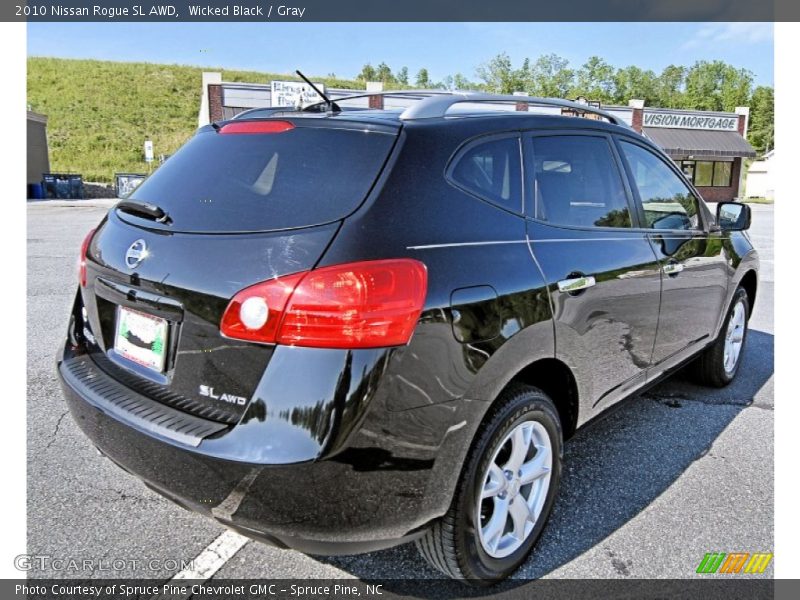 Wicked Black / Gray 2010 Nissan Rogue SL AWD