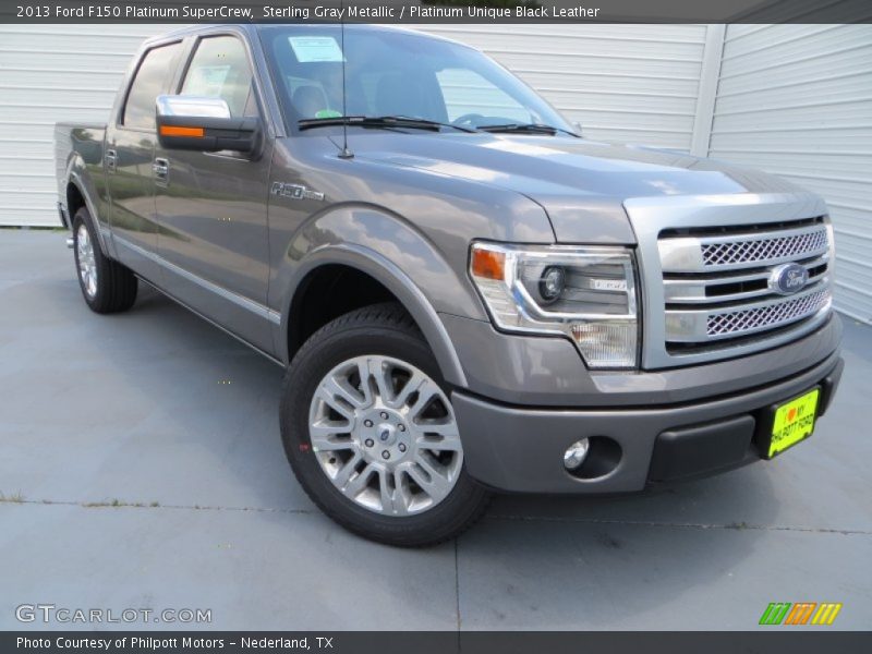 Sterling Gray Metallic / Platinum Unique Black Leather 2013 Ford F150 Platinum SuperCrew