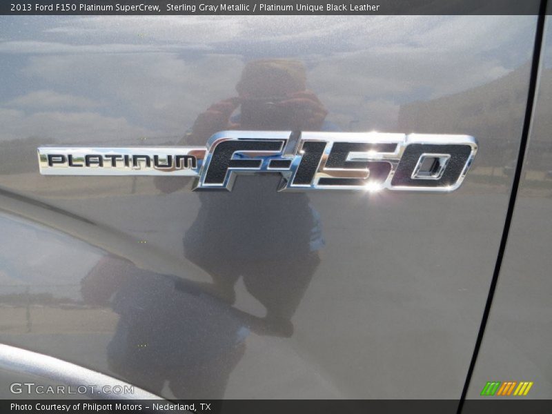 Sterling Gray Metallic / Platinum Unique Black Leather 2013 Ford F150 Platinum SuperCrew