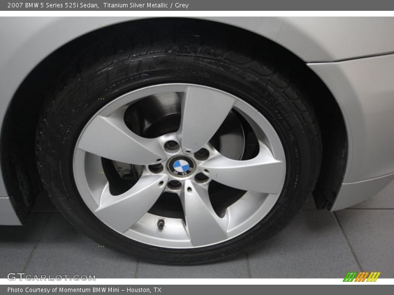 Titanium Silver Metallic / Grey 2007 BMW 5 Series 525i Sedan