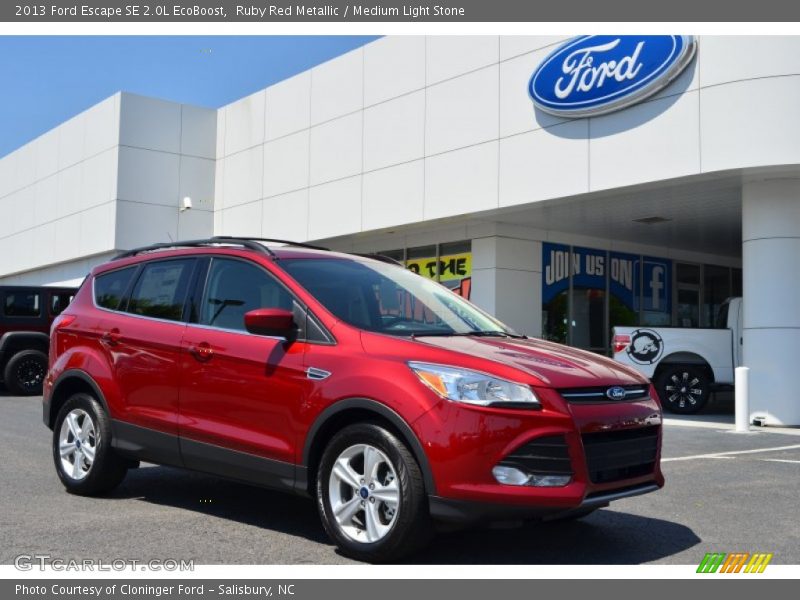 Ruby Red Metallic / Medium Light Stone 2013 Ford Escape SE 2.0L EcoBoost