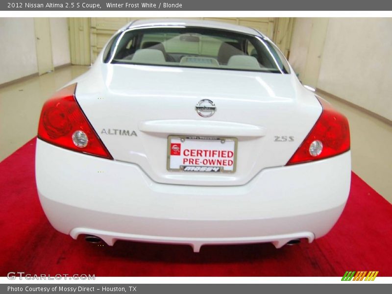 Winter Frost White / Blonde 2012 Nissan Altima 2.5 S Coupe