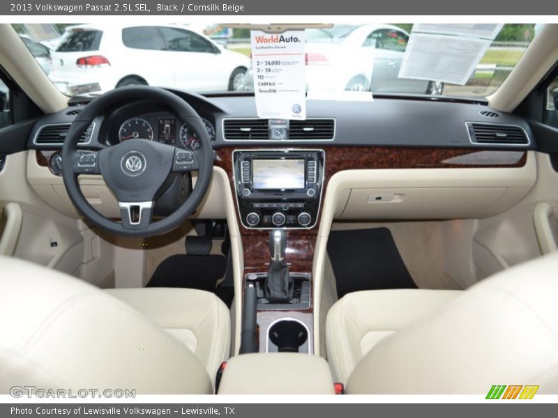 Black / Cornsilk Beige 2013 Volkswagen Passat 2.5L SEL