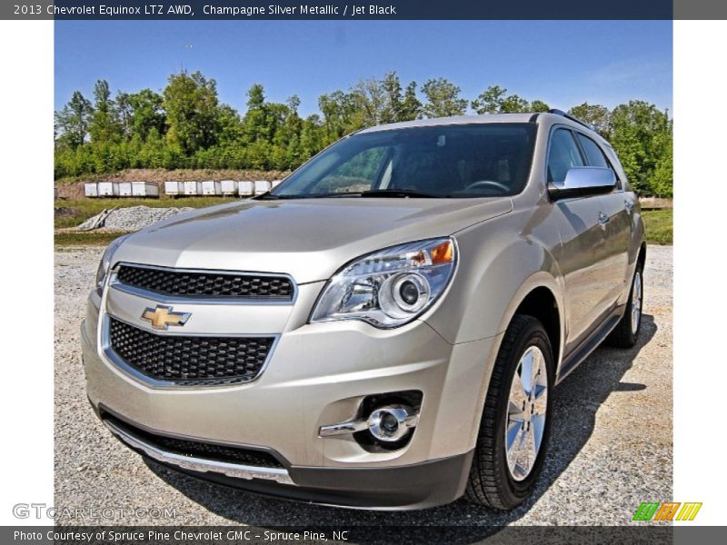 Champagne Silver Metallic / Jet Black 2013 Chevrolet Equinox LTZ AWD