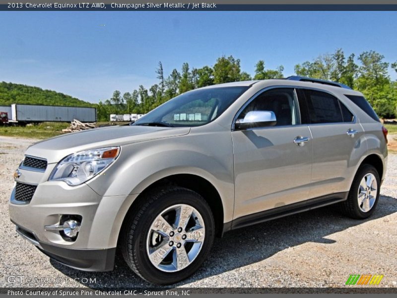 Champagne Silver Metallic / Jet Black 2013 Chevrolet Equinox LTZ AWD