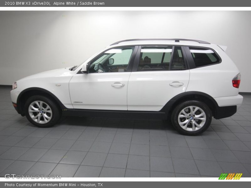 Alpine White / Saddle Brown 2010 BMW X3 xDrive30i