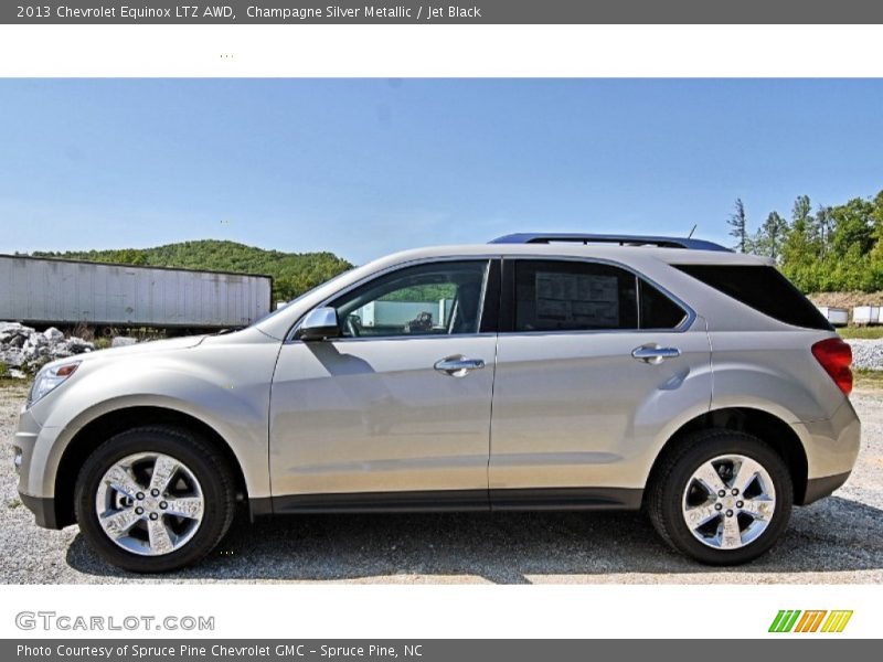 Champagne Silver Metallic / Jet Black 2013 Chevrolet Equinox LTZ AWD