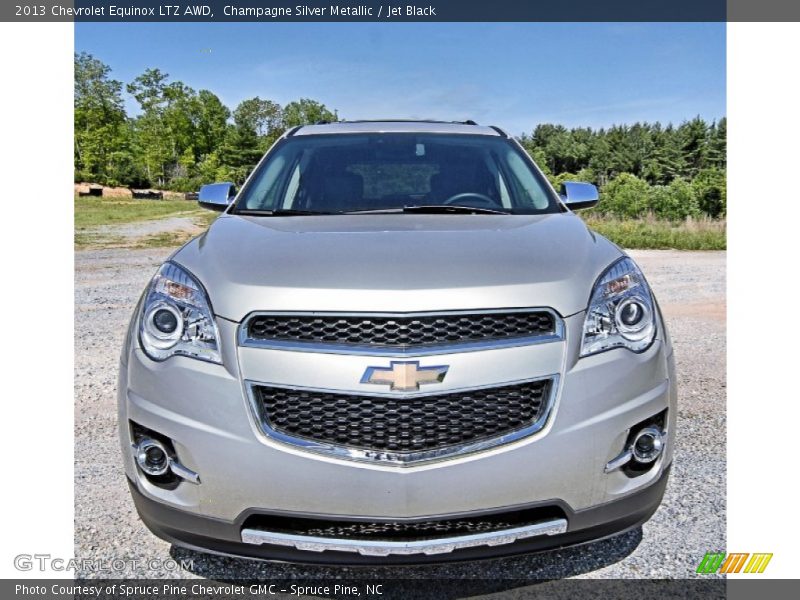 Champagne Silver Metallic / Jet Black 2013 Chevrolet Equinox LTZ AWD