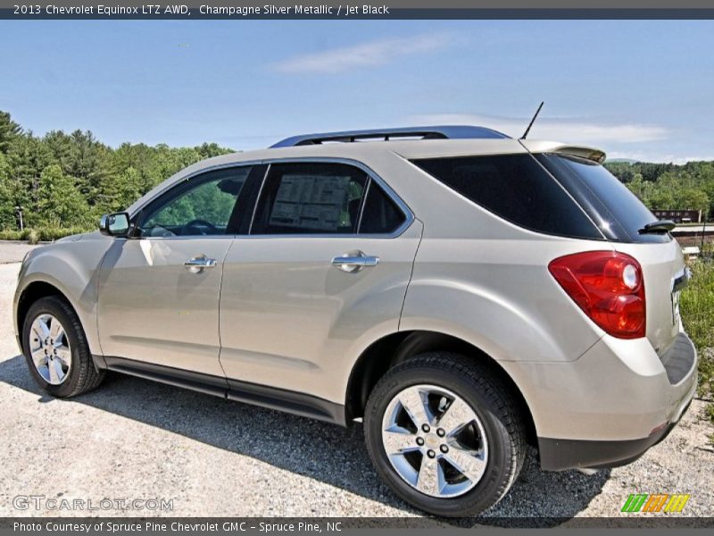 Champagne Silver Metallic / Jet Black 2013 Chevrolet Equinox LTZ AWD