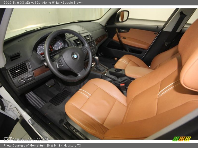 Alpine White / Saddle Brown 2010 BMW X3 xDrive30i