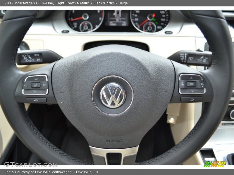 Light Brown Metallic / Black/Cornsilk Beige 2012 Volkswagen CC R-Line