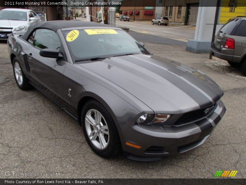 Sterling Gray Metallic / Stone 2011 Ford Mustang V6 Convertible