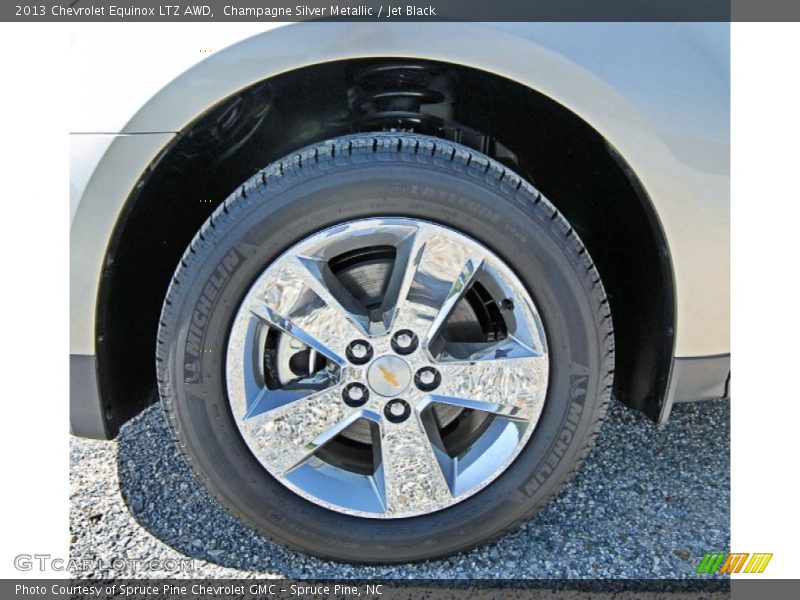 Champagne Silver Metallic / Jet Black 2013 Chevrolet Equinox LTZ AWD