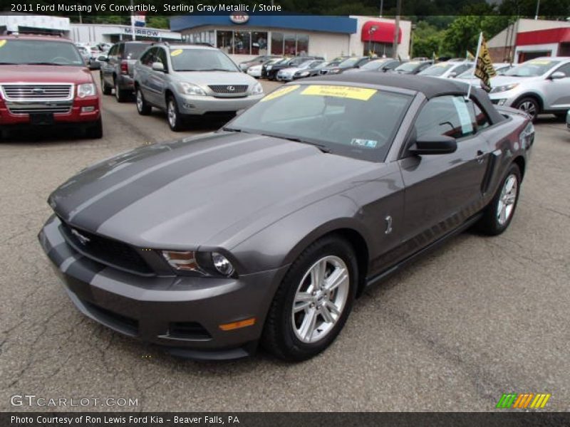 Sterling Gray Metallic / Stone 2011 Ford Mustang V6 Convertible