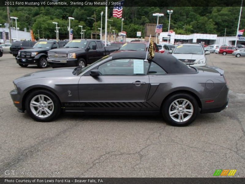 Sterling Gray Metallic / Stone 2011 Ford Mustang V6 Convertible