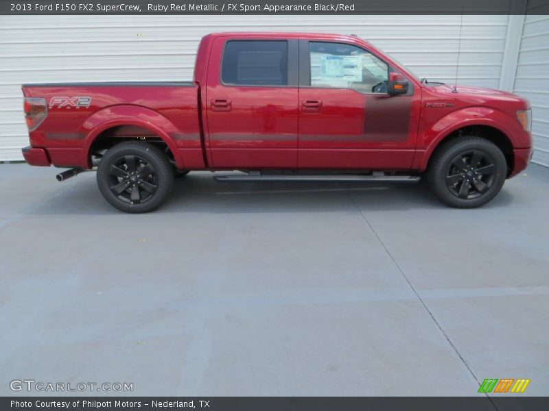 Ruby Red Metallic / FX Sport Appearance Black/Red 2013 Ford F150 FX2 SuperCrew