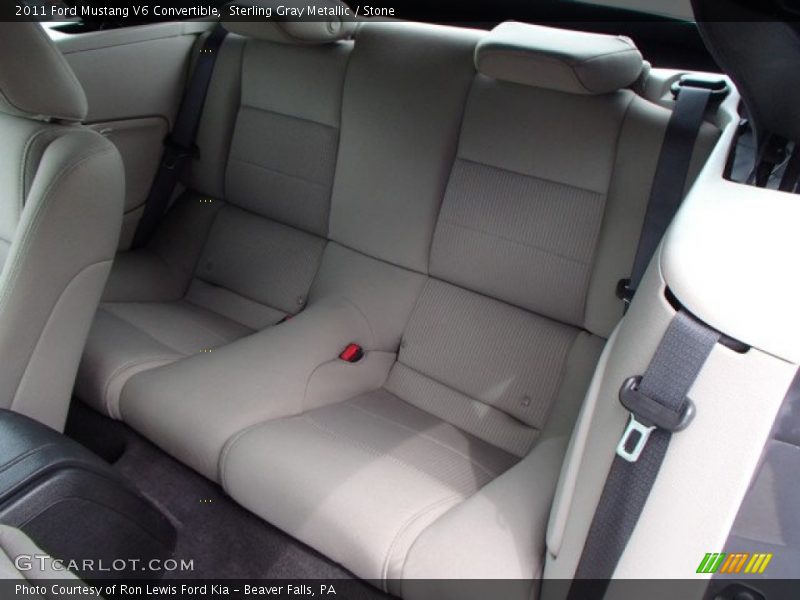 Rear Seat of 2011 Mustang V6 Convertible