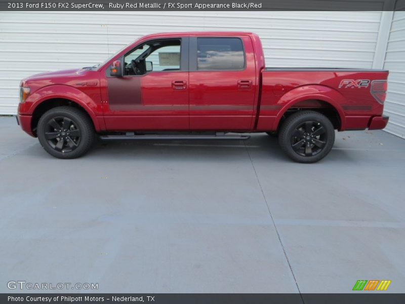 Ruby Red Metallic / FX Sport Appearance Black/Red 2013 Ford F150 FX2 SuperCrew