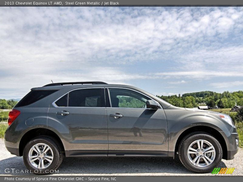 Steel Green Metallic / Jet Black 2013 Chevrolet Equinox LT AWD