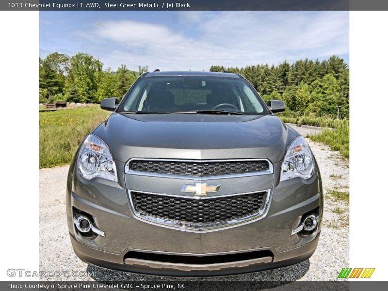 Steel Green Metallic / Jet Black 2013 Chevrolet Equinox LT AWD