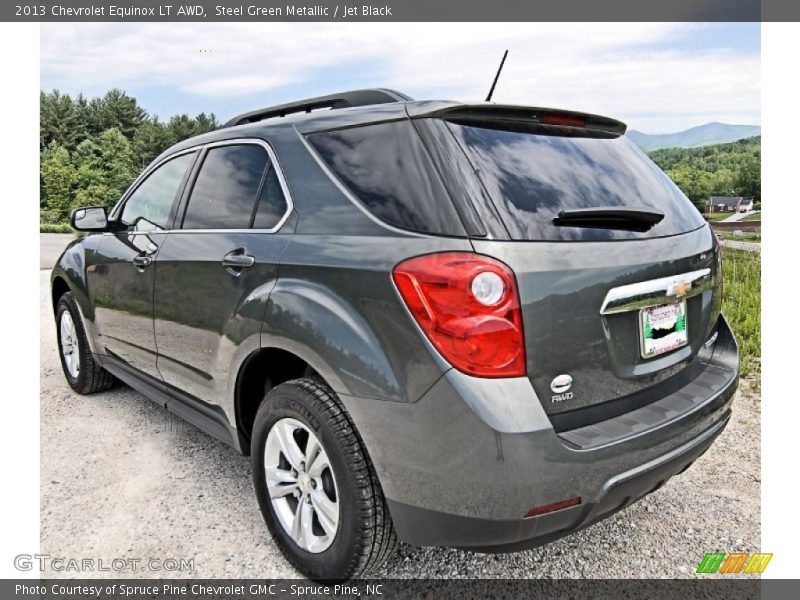 Steel Green Metallic / Jet Black 2013 Chevrolet Equinox LT AWD