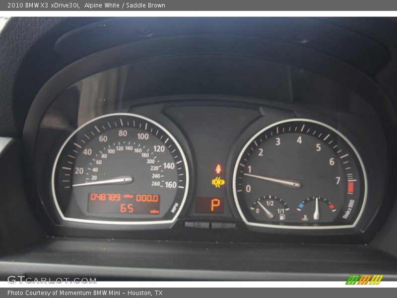 Alpine White / Saddle Brown 2010 BMW X3 xDrive30i