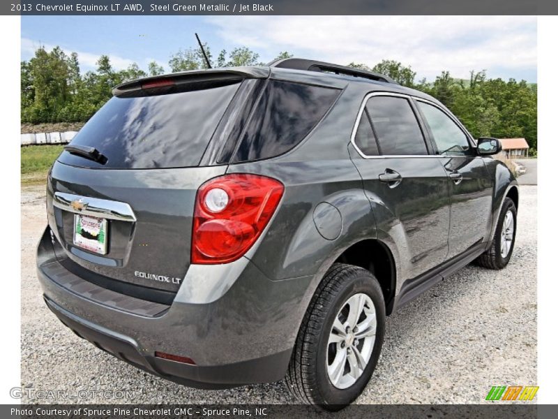 Steel Green Metallic / Jet Black 2013 Chevrolet Equinox LT AWD