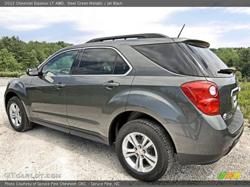 Steel Green Metallic / Jet Black 2013 Chevrolet Equinox LT AWD