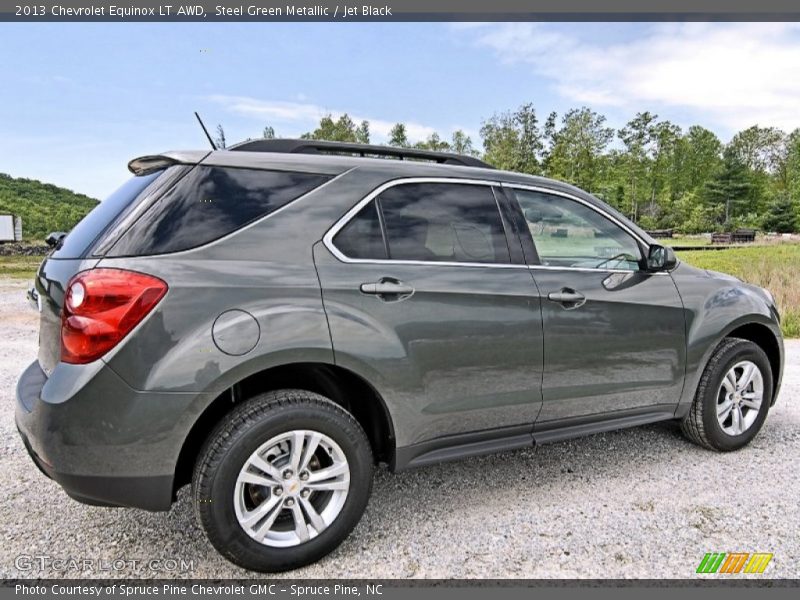 Steel Green Metallic / Jet Black 2013 Chevrolet Equinox LT AWD