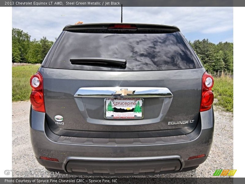 Steel Green Metallic / Jet Black 2013 Chevrolet Equinox LT AWD