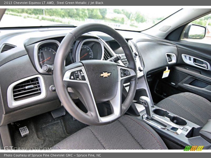 Steel Green Metallic / Jet Black 2013 Chevrolet Equinox LT AWD