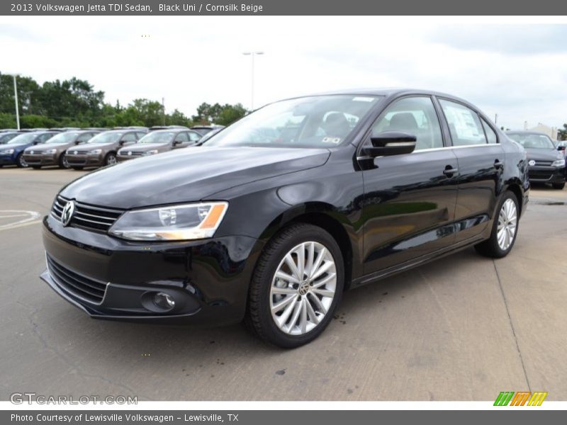 Black Uni / Cornsilk Beige 2013 Volkswagen Jetta TDI Sedan