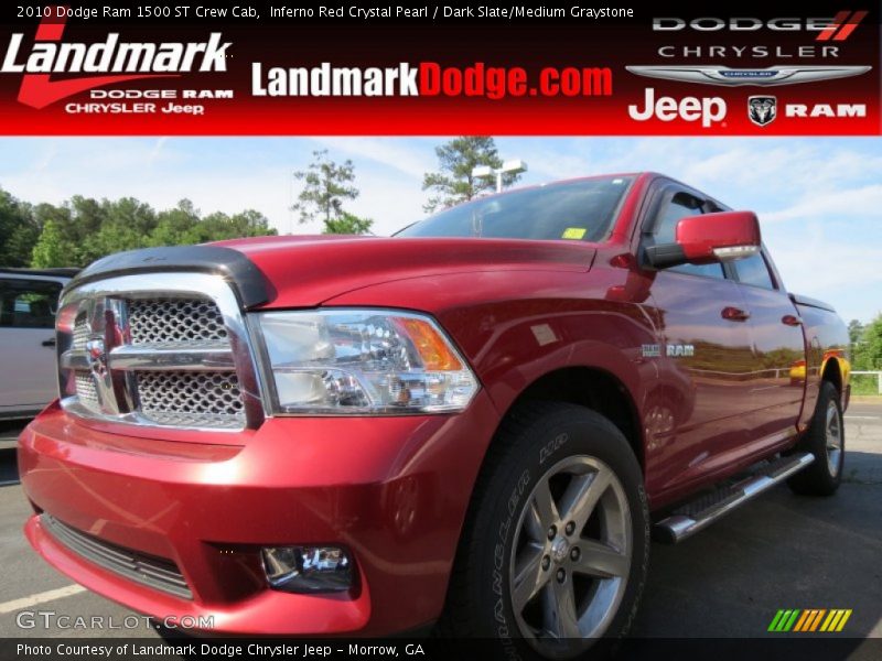Inferno Red Crystal Pearl / Dark Slate/Medium Graystone 2010 Dodge Ram 1500 ST Crew Cab
