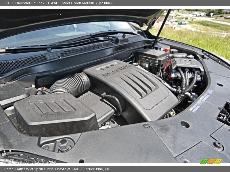 Steel Green Metallic / Jet Black 2013 Chevrolet Equinox LT AWD