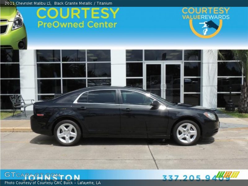 Black Granite Metallic / Titanium 2011 Chevrolet Malibu LS