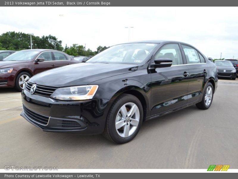 Black Uni / Cornsilk Beige 2013 Volkswagen Jetta TDI Sedan