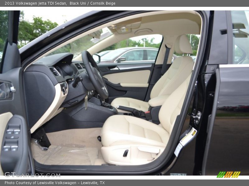 Black Uni / Cornsilk Beige 2013 Volkswagen Jetta TDI Sedan
