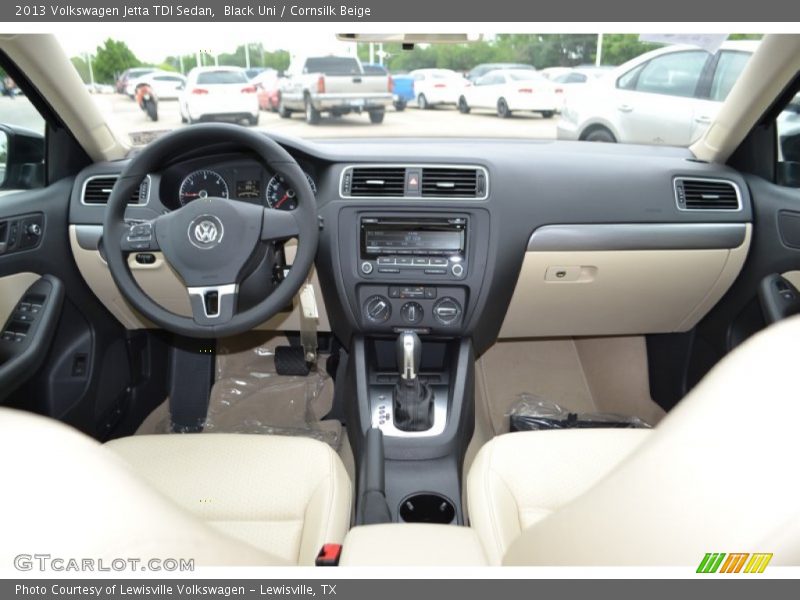 Black Uni / Cornsilk Beige 2013 Volkswagen Jetta TDI Sedan