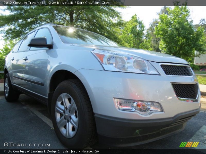 Silver Ice Metallic / Dark Gray/Light Gray 2012 Chevrolet Traverse LS
