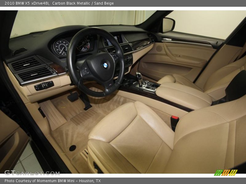 Carbon Black Metallic / Sand Beige 2010 BMW X5 xDrive48i
