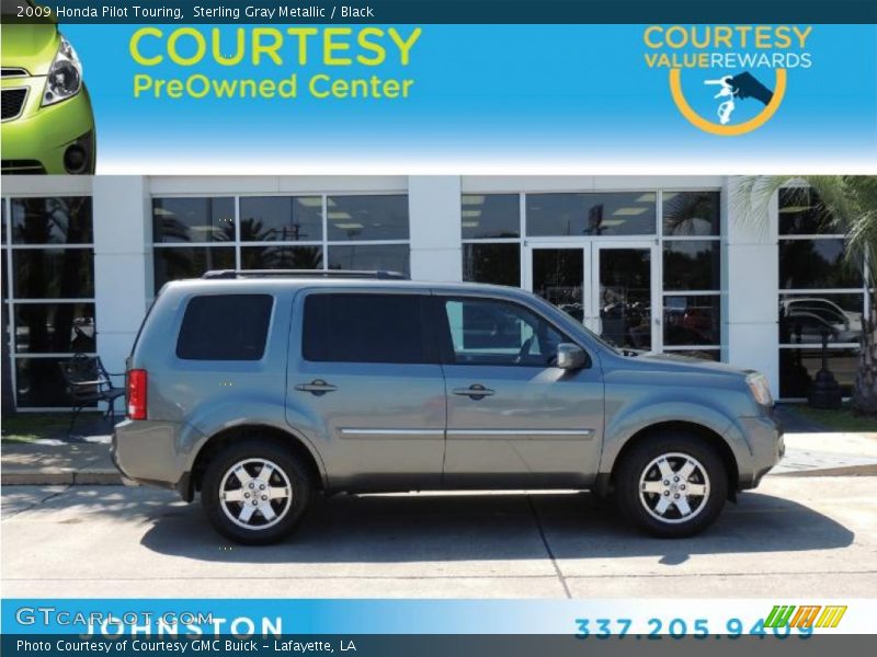 Sterling Gray Metallic / Black 2009 Honda Pilot Touring