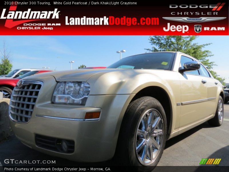 White Gold Pearlcoat / Dark Khaki/Light Graystone 2010 Chrysler 300 Touring