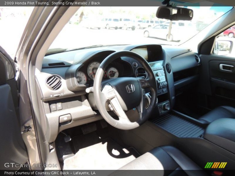 Sterling Gray Metallic / Black 2009 Honda Pilot Touring